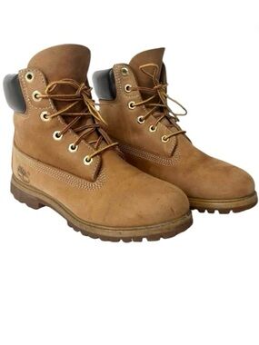 Timberland Boots Wheat Tie Up 6 Eyelet Waterproof Size 7